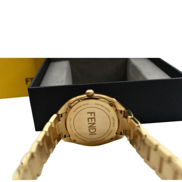 FENDI Momento Swiss Quartz Stainless Steel Date Watch White Dial 34mm