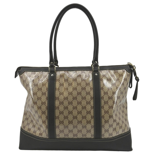 GUCCI GG Canvas Shopping Tote Bag Black 327793