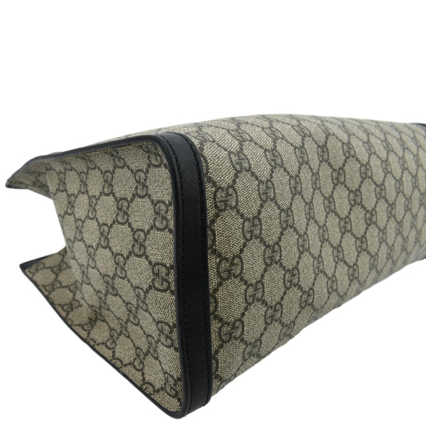 GUCCI Padlock Medium GG Supreme Canvas Shoulder Bag Black 479197
