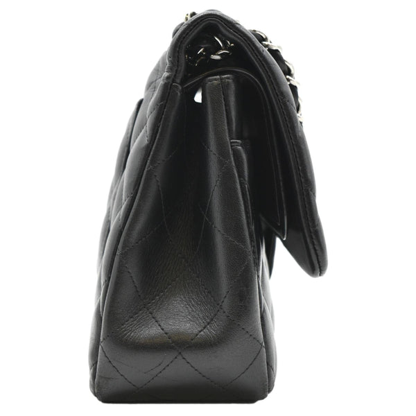 CHANEL Jumbo Double Flap Calfskin Leather Shoulder Bag Black