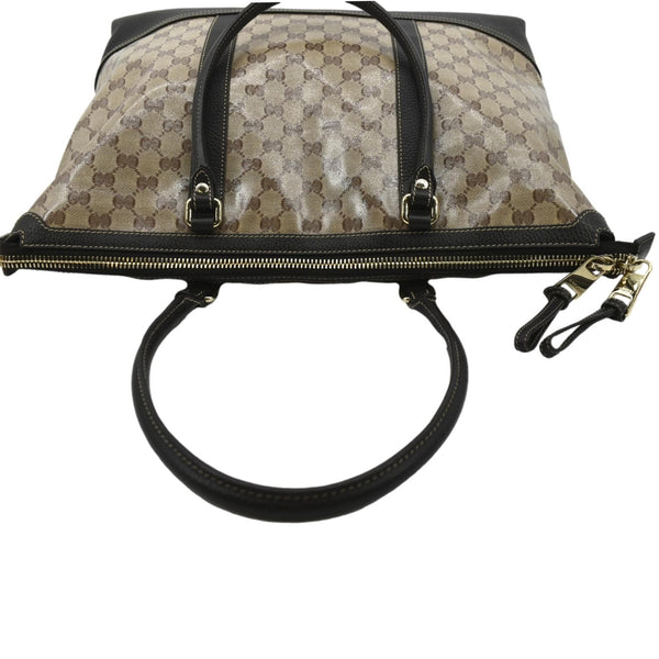 GUCCI GG Canvas Shopping Tote Bag Black 327793