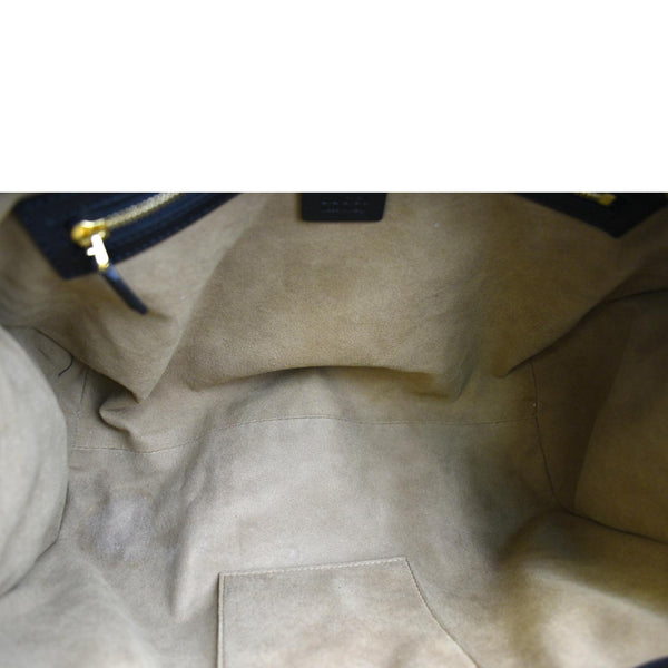 GUCCI Padlock Medium GG Supreme Canvas Shoulder Bag Black 479197