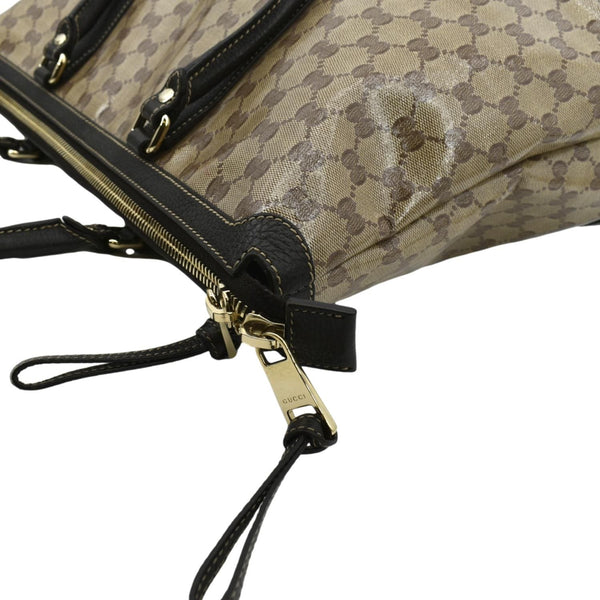 GUCCI GG Canvas Shopping Tote Bag Black 327793