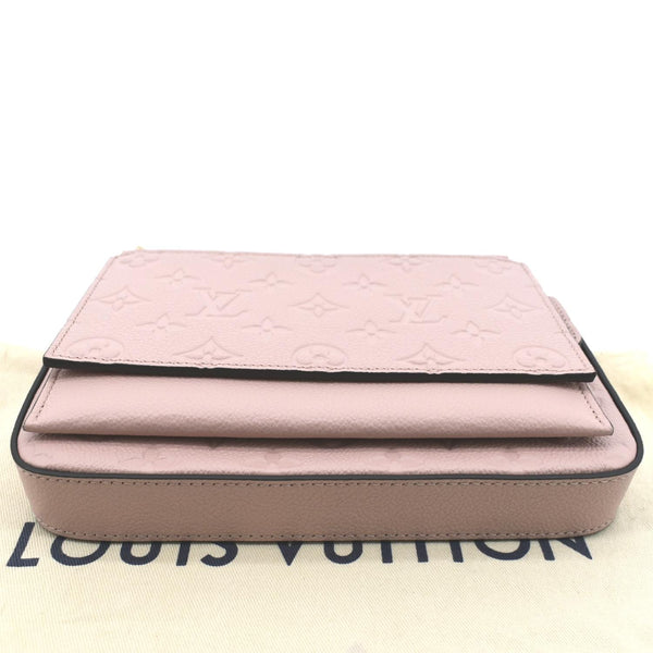 LOUIS VUITTON Pochette Felicie Monogram Empreinte Leather Chain Wallet Rose Poudre