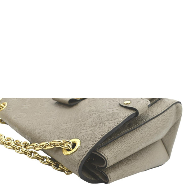 LOUIS VUITTON Vavin MM Monogram Empreinte Leather Shoulder Bag Taupe
