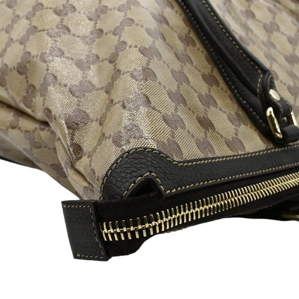 GUCCI GG Canvas Shopping Tote Bag Black 327793