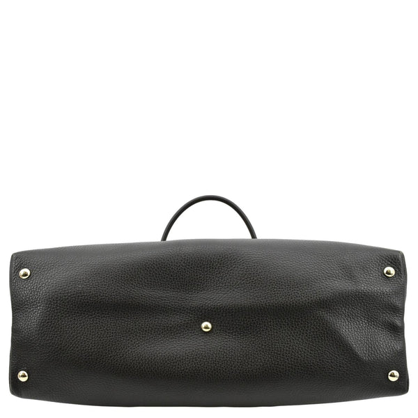 GUCCI GG Canvas Shopping Tote Bag Black 327793