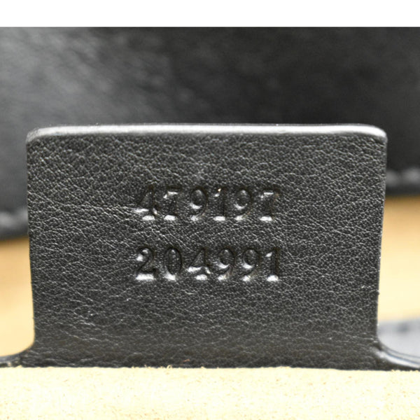 GUCCI Padlock Medium GG Supreme Canvas Shoulder Bag Black 479197