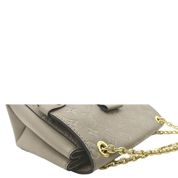 LOUIS VUITTON Vavin MM Monogram Empreinte Leather Shoulder Bag Taupe