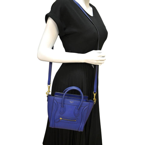 Celine Nano Luggage Smooth Leather Tote Crossbody Bag - Full VIew