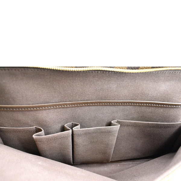 LOUIS VUITTON Icare Damier Ebene Briefcase Bag Brown