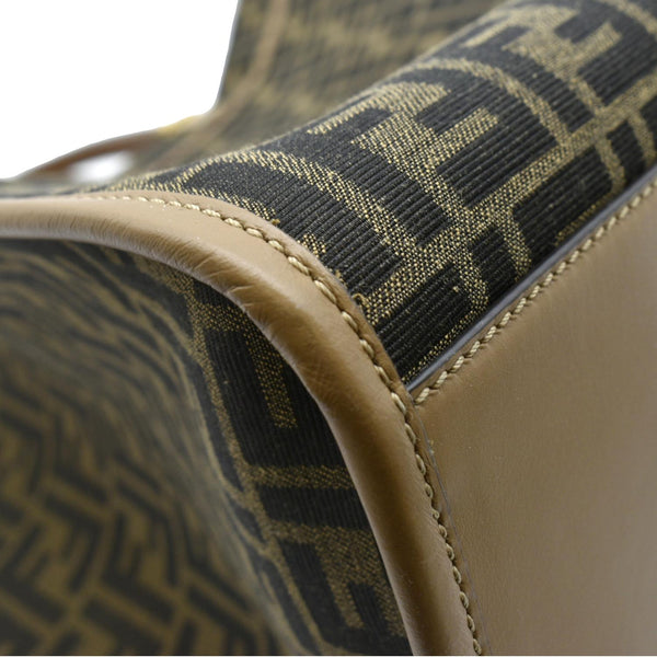 FENDI Sunshine Monogram Canvas Tote Bag Brown