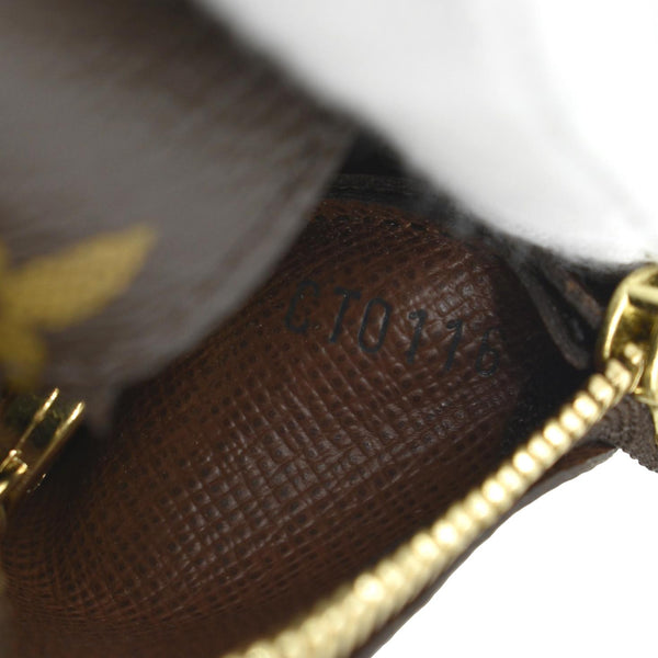 LOUIS VUITTON Key Coin Pouch Monogram Canvas Brown
