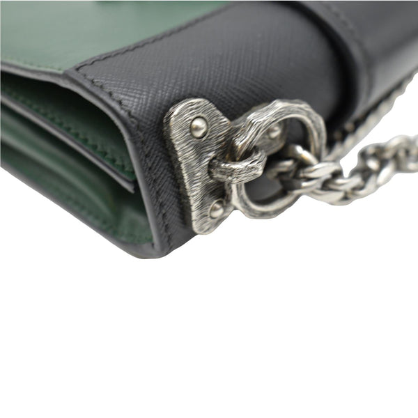 Prada Cahier Swarovski Crystals Leather Shoulder Bag - Top Right