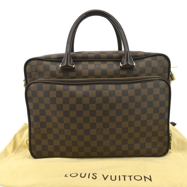 LOUIS VUITTON Icare Damier Ebene Briefcase Bag Brown