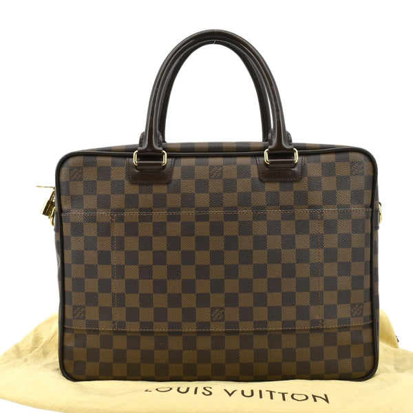 LOUIS VUITTON Icare Damier Ebene Briefcase Bag Brown