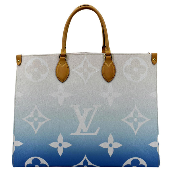 LOUIS VUITTON Pool Onthego GM Monogram Tote Shoulder Bag Blue