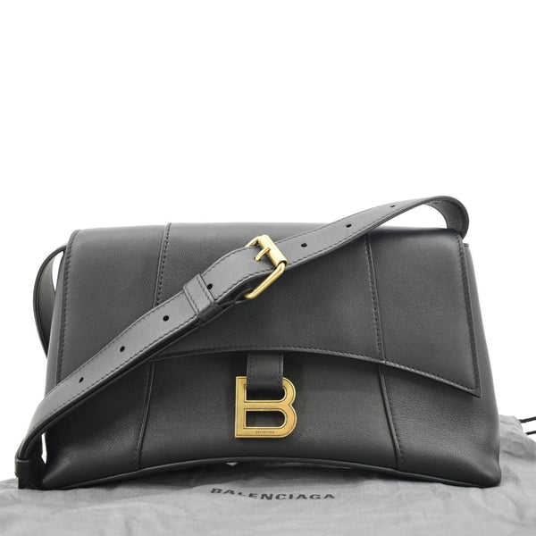 BALENCIAGA Treize Leather Shoulder Bag Black