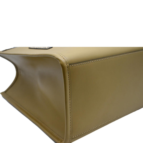 FENDI Sunshine Plexiglass Leather Shopper Tote Bag Tan