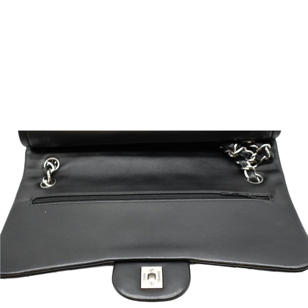 CHANEL Jumbo Double Flap Calfskin Leather Shoulder Bag Black