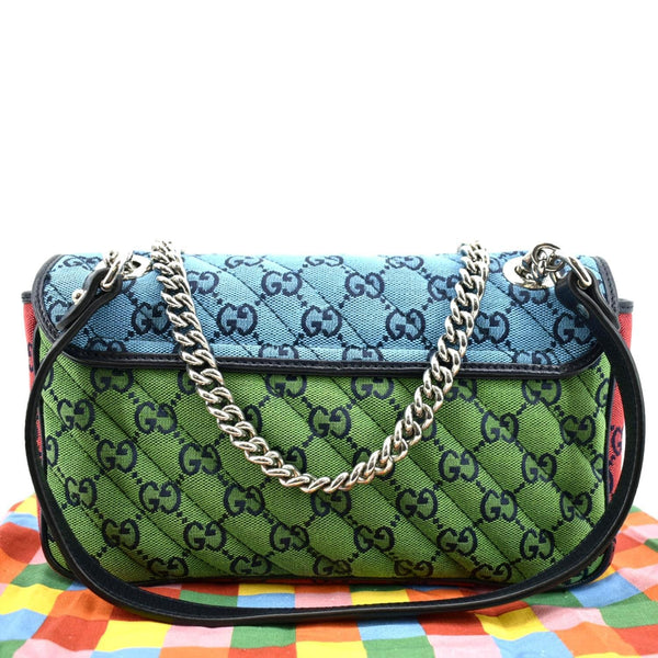 GUCCI GG Marmont Canvas Leather Crossbody Bag Multicolor 443497