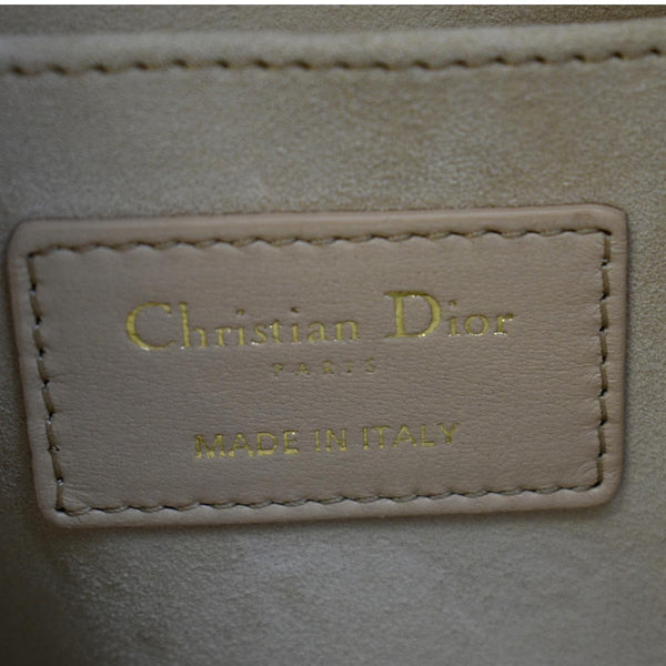CHRISTIAN DIOR Ammi Macrocannage Lambskin Shoulder Bag Sand Rose
