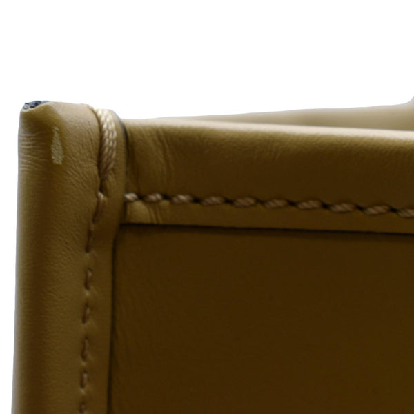 FENDI Sunshine Plexiglass Leather Shopper Tote Bag Tan