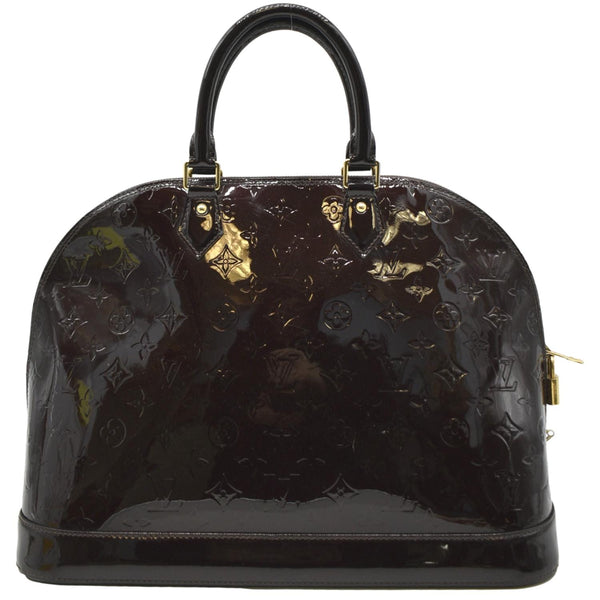 Louis Vuitton Alma GM Monogram Vernis Satchel Bag - Back