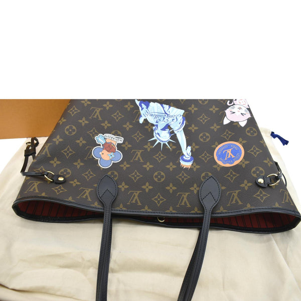 Louis Vuitton Neverfull Patches MM Monogram Tote Bag - Top