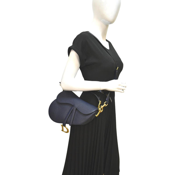 Christian Dior Saddle Calfskin Leather Shoulder Bag - Full View