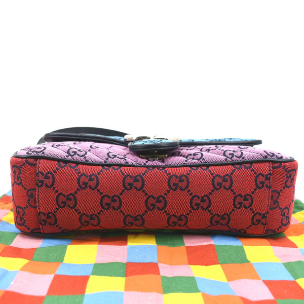 Gucci GG Marmont Canvas Leather Crossbody Bag - Bottom