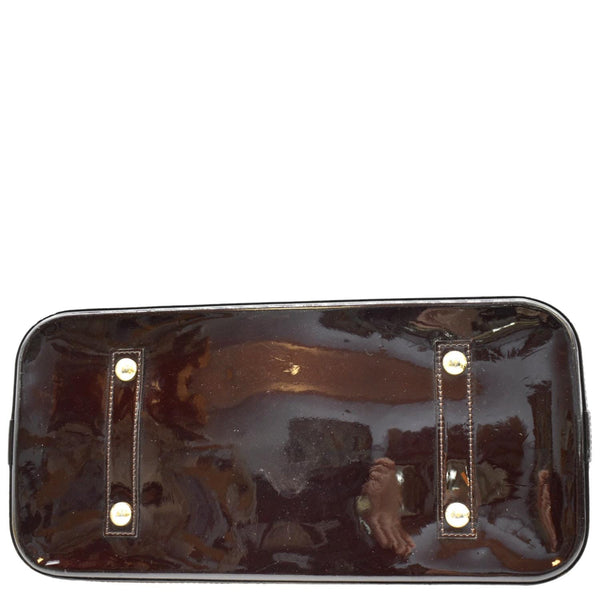 Louis Vuitton Alma GM Monogram Vernis Satchel Bag - Bottom