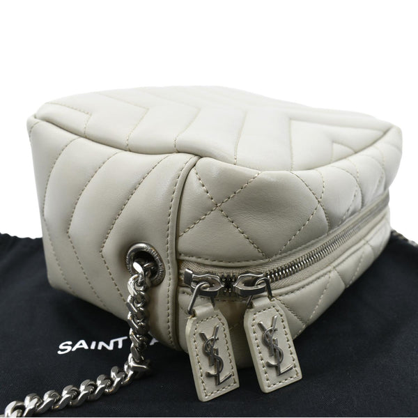 YVES SAINT LAURENT Loulou Y Small Calfskin Leather Crossbody Bag White