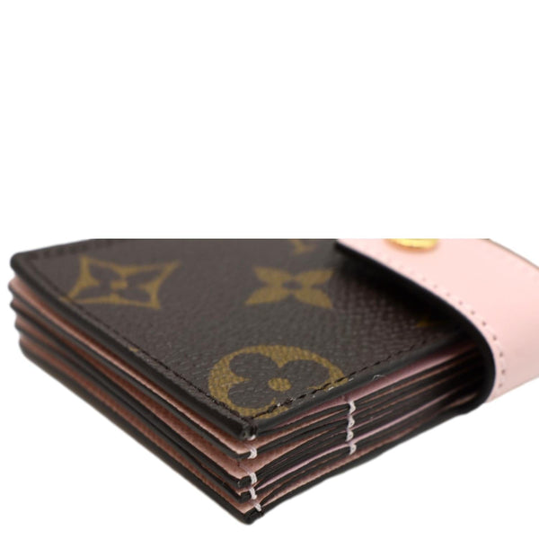 LOUIS VUITTON Gusseted Monogram Canvas Card Holder Rose Ballerine