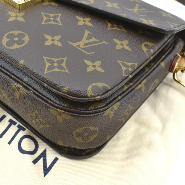 LOUIS VUITTON Metis Pochette Monogram Canvas Crossbody Bag Brown