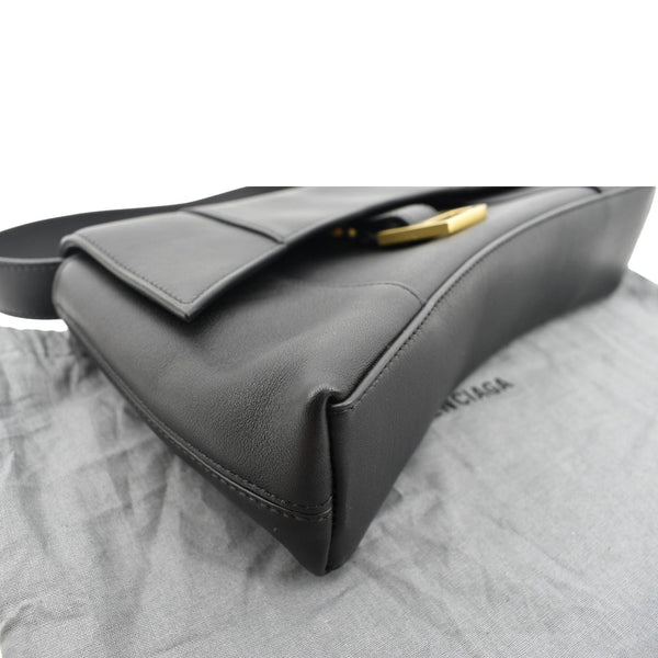 BALENCIAGA Treize Leather Shoulder Bag Black