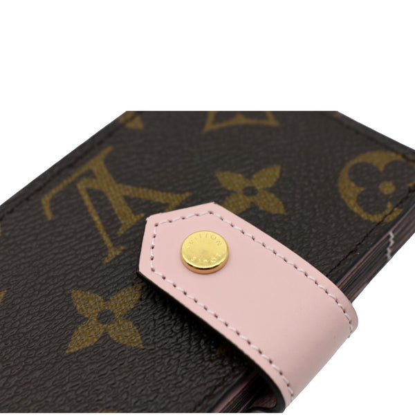 LOUIS VUITTON Gusseted Monogram Canvas Card Holder Rose Ballerine