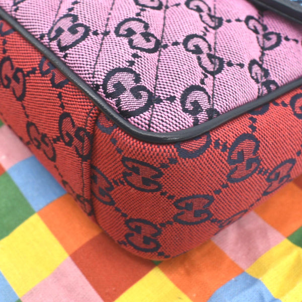 Gucci GG Marmont Canvas Leather Crossbody Bag - Bottom Right