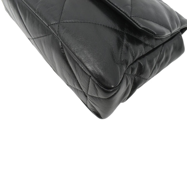 CHANEL 19 Medium Quilted Lambskin Leather Flap Shoulder Bag Black