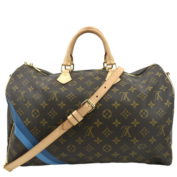 LOUIS VUITTON Speedy 40 Bandouliere Heritage Monogram Canvas Travel Bag Brown