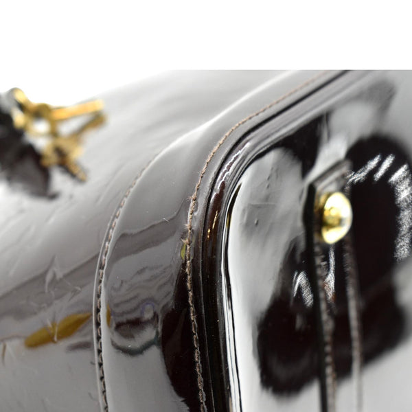 Louis Vuitton Alma GM Monogram Vernis Satchel Bag - Bottom Left