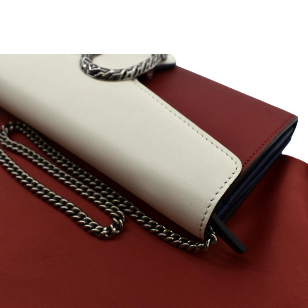 Gucci Dionysus GG Supreme Chain Clutch in Red - Top Right