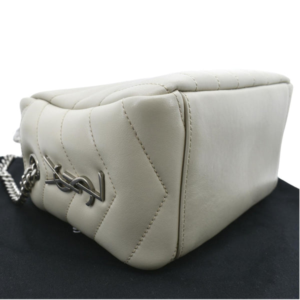 YVES SAINT LAURENT Loulou Y Small Calfskin Leather Crossbody Bag White