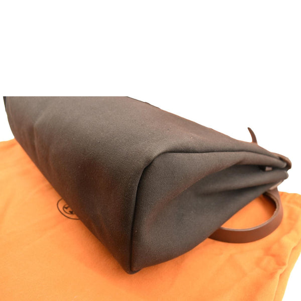 HERMES Herbag MM Canvas Leather Shoulder Bag Brown