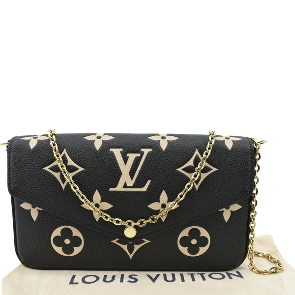 LOUIS VUITTON Felicie Pochette Monogram Empreinte Crossbody Bag Bicolor