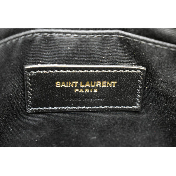 Yves Saint Laurent Monogram Leather Pouch Grey - Stamp