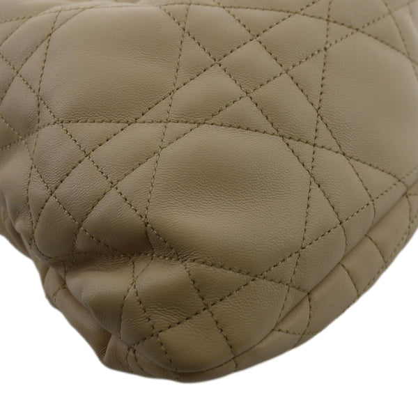 CHRISTIAN DIOR Ammi Macrocannage Lambskin Shoulder Bag Sand Rose