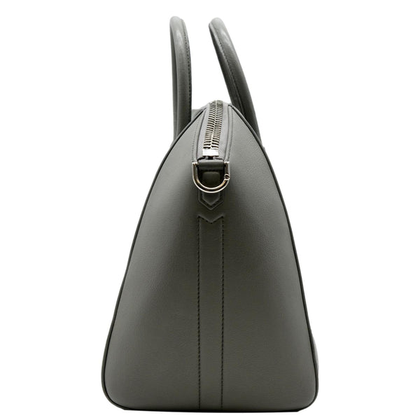 GIVENCHY Antigona Medium Calfskin Leather Shoulder Bag Gray