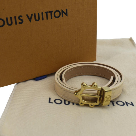 LOUIS VUITTON Leather Bracelet Beige