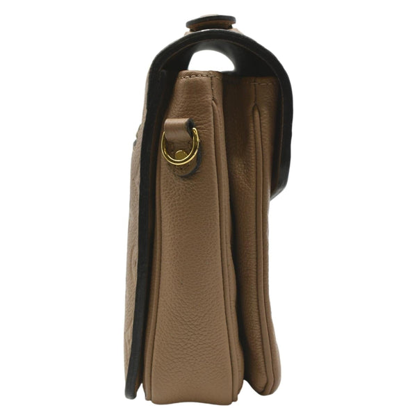 LOUIS VUITTON Metis Pochette Empreinte Leather Crossbody Bag Beige